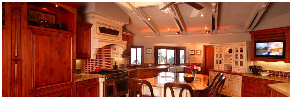 LCD setup in home kitchen